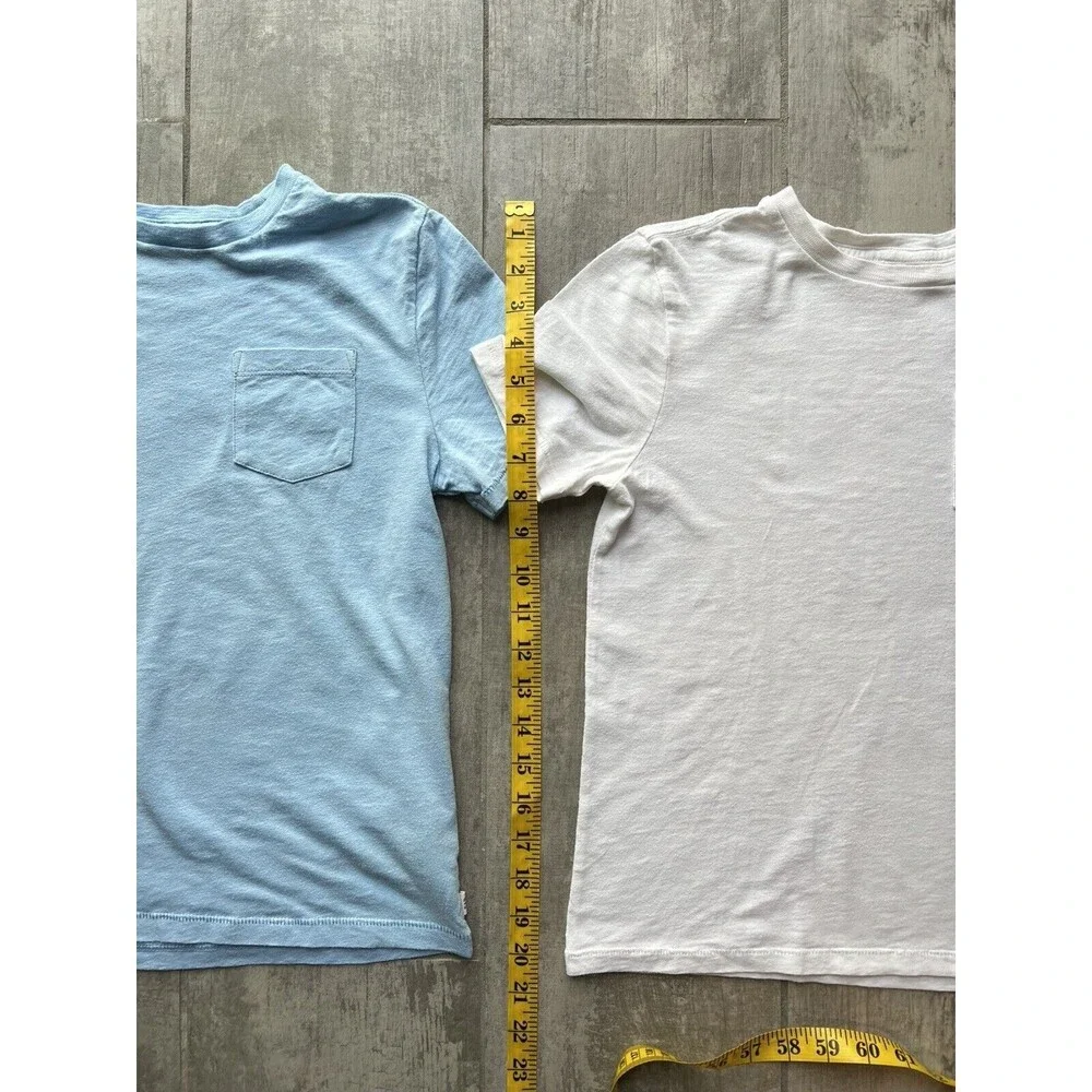 GAP Kids Lot Set of 2 Basic Crew Neck Pocket T-Shirt Cotton Casual Boy EUC M 8-9